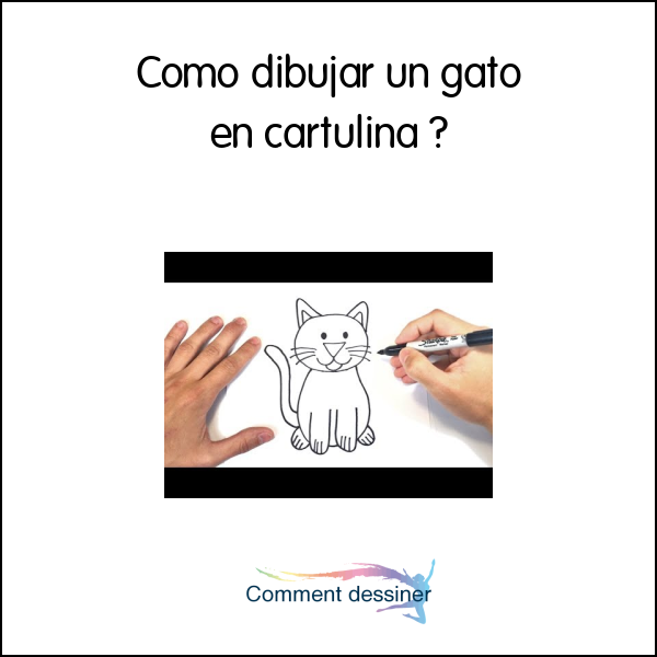 Como dibujar un gato en cartulina